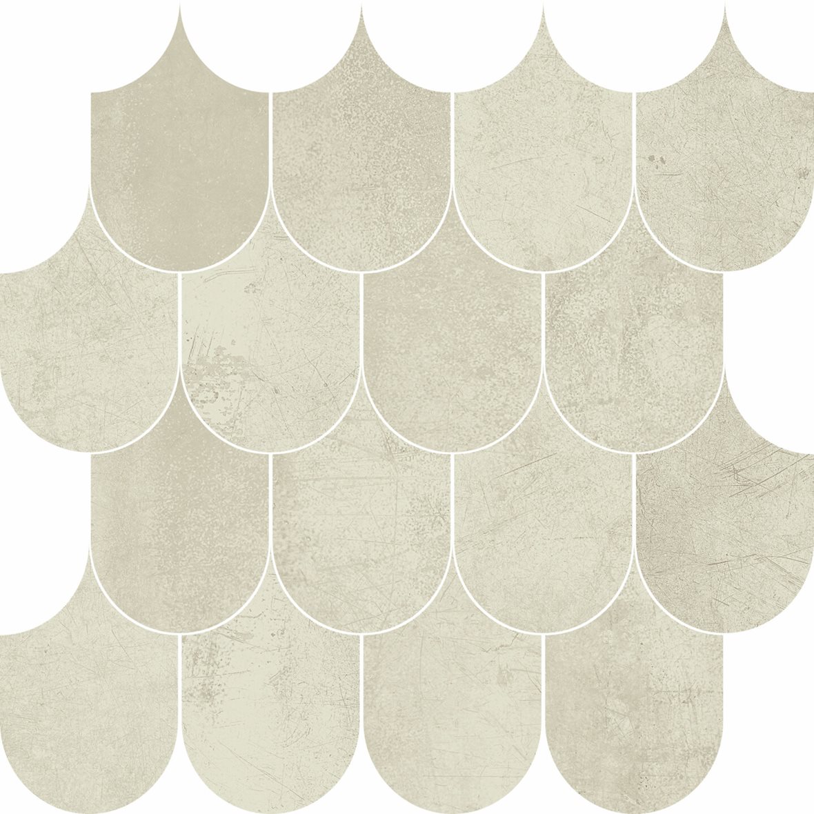 LPC Cosmos lasittamaton porcelanato mosaiikki seinälaatta lattialaatta 6,918X9,67 05 huurre tasapintainen silotettu matta keskitumma valkoinen betoni