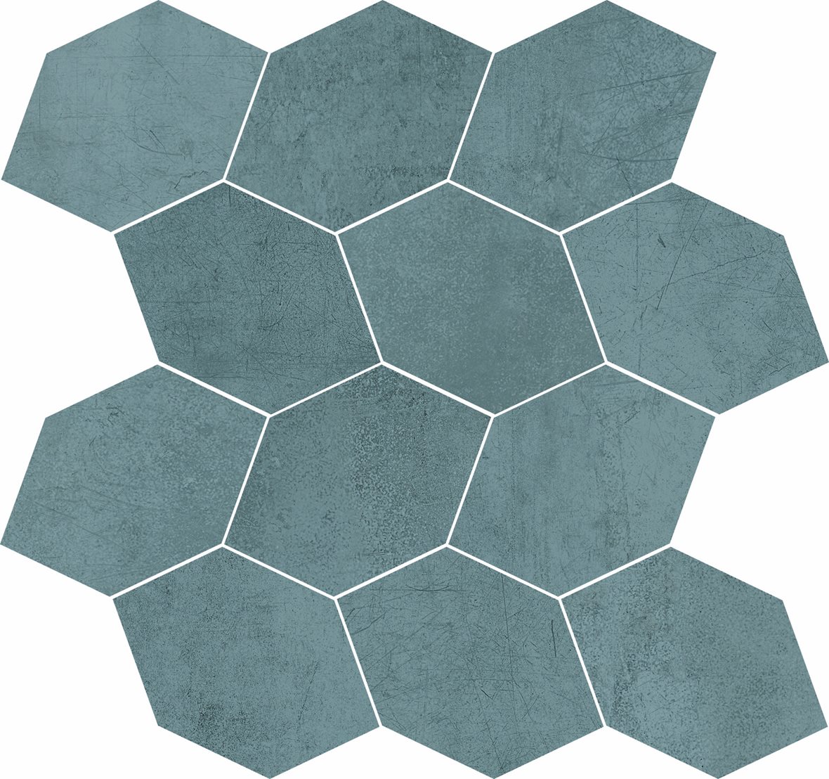 LPC Cosmos lasitettu porcelanato mosaiikki seinälaatta lattialaatta 8,075X10,16 07 petrooli tasapintainen silotettu matta keskitumma sininen betoni