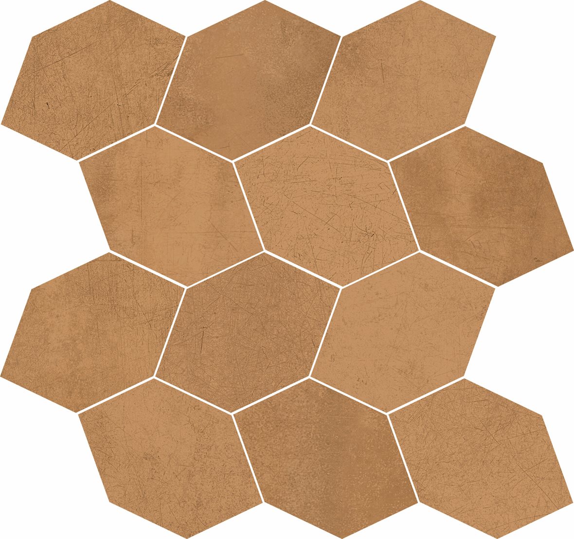 LPC Cosmos lasitettu porcelanato mosaiikki seinälaatta lattialaatta 8,075X10,16 08 cotto tasapintainen silotettu matta keskitumma oranssi betoni