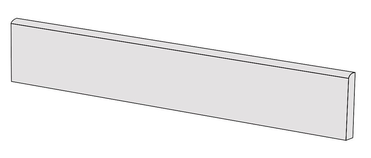 LPC Rome lasitettu jalkalista 6,5X60 02 kalkki tasapintainen matta vaalea harmaa kivi