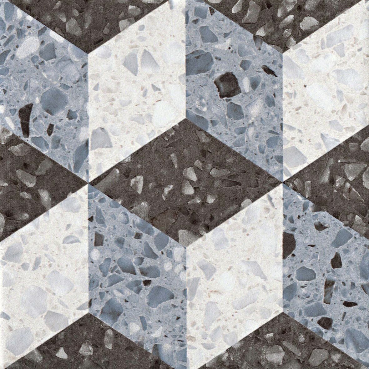 LPC Rome lasitettu kuviolaatta 20X20 06 sininen tasapintainen matta keskitumma sininen kivi