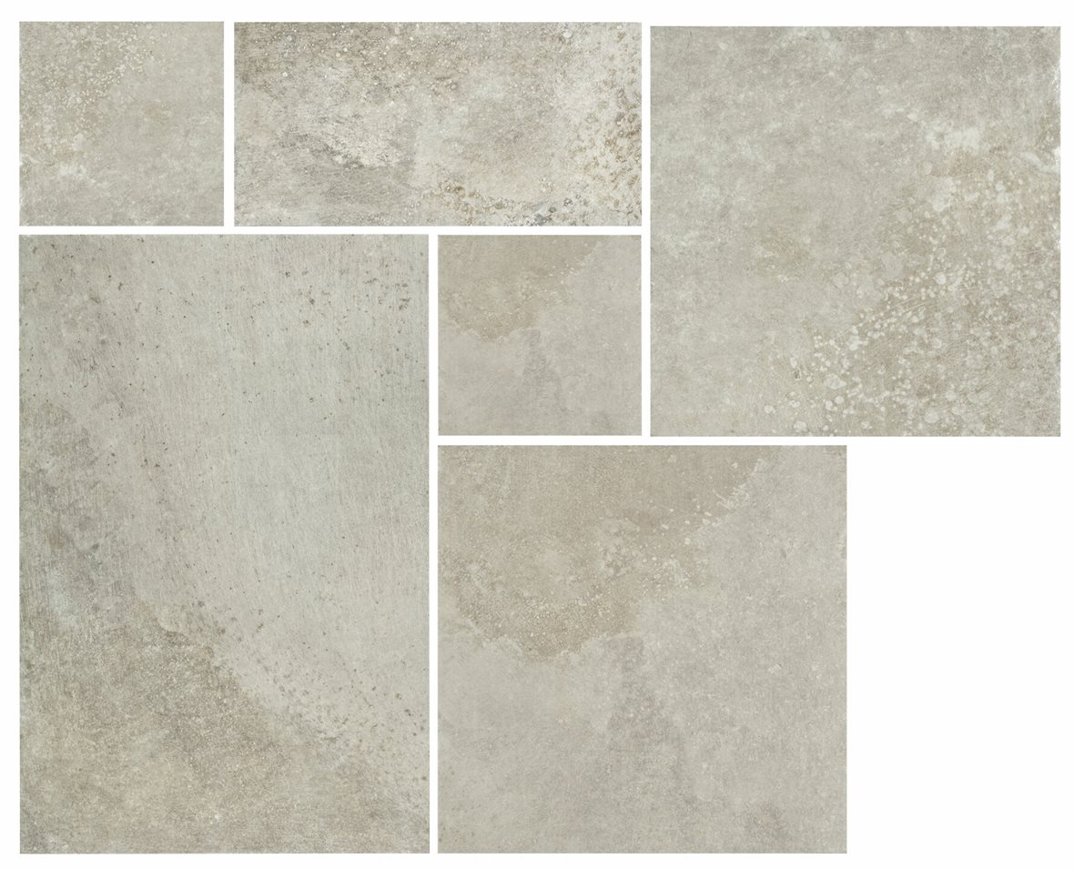 LPC Pier Moduli lasitettu porcelanato seinälaatta lattialaatta ulkolaatta 40X60,8 R01 harmaa karhennettu matta monikoko 20X40+40X40+20X20+40X60,8 kesk