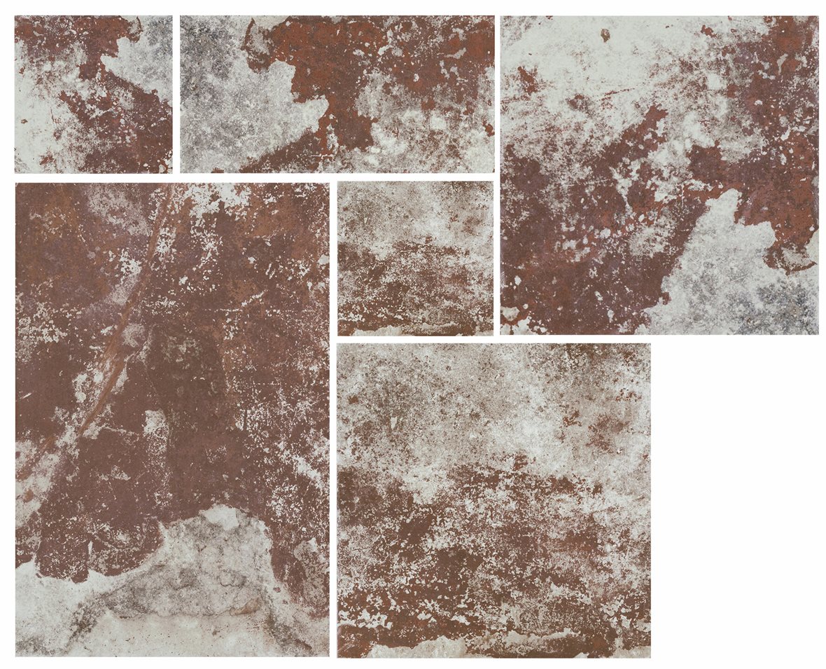 LPC Pier Moduli lasitettu porcelanato seinälaatta lattialaatta ulkolaatta 40X60,8 R04 rosso karhennettu matta monikoko 20X40+40X40+20X20+40X60,8 keski