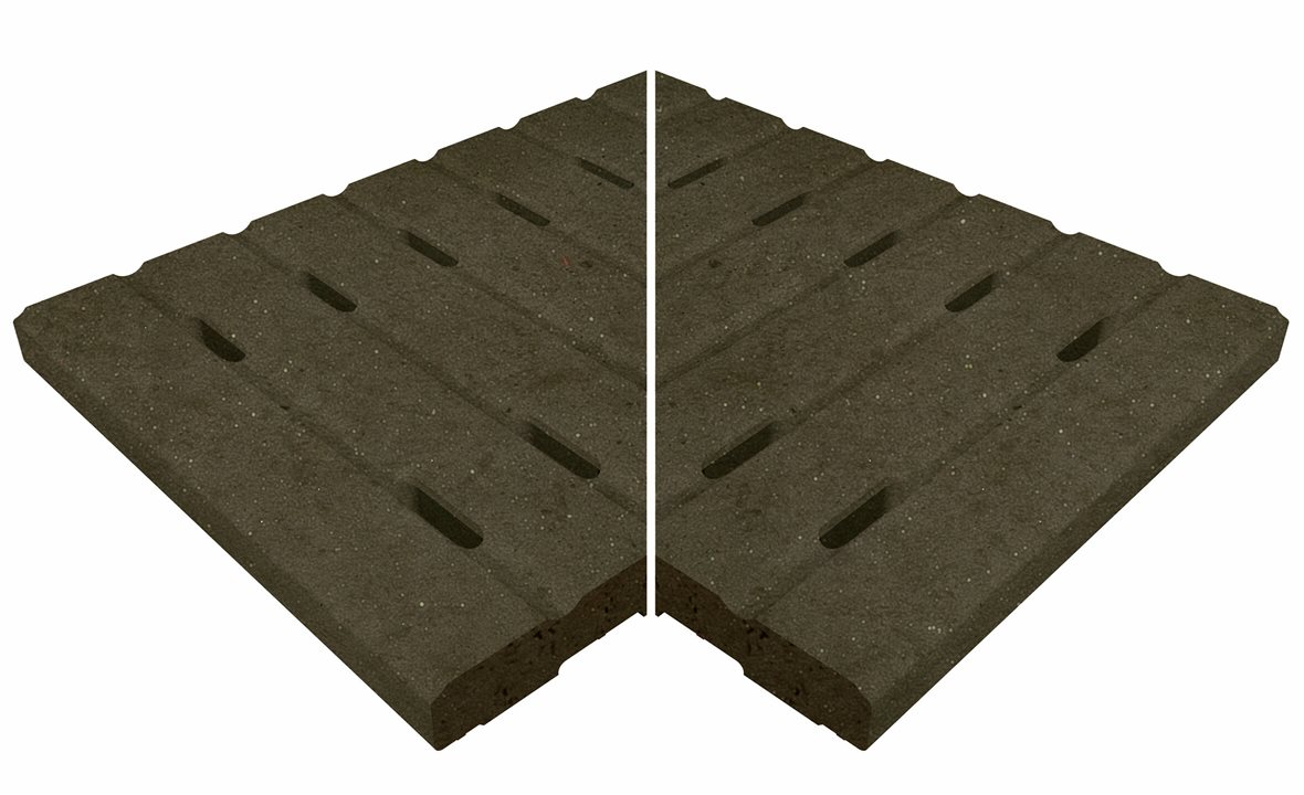 LPC Orion märkäpuriste lasitettu loiskekourun ritilä 25X30X2,5 Antracita tasapintainen matta tumma musta kivi