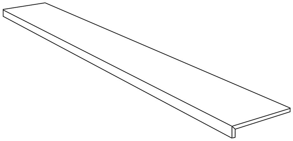 LPC Future lasitettu porraslaatta reunalla 30X120 05 ruoste tasapintainen matta keskitumma ruskea kivi