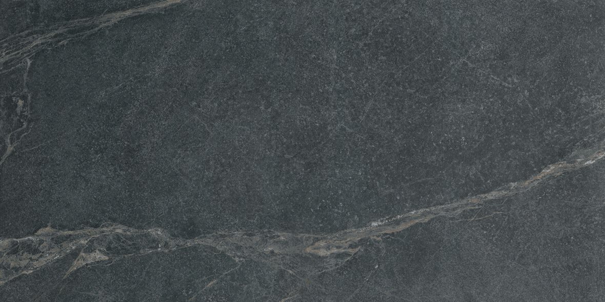 LPC Loimu lasitettu porcelanato seinälaatta 60X120 04 musta tasapintainen satiini tumma musta kivi