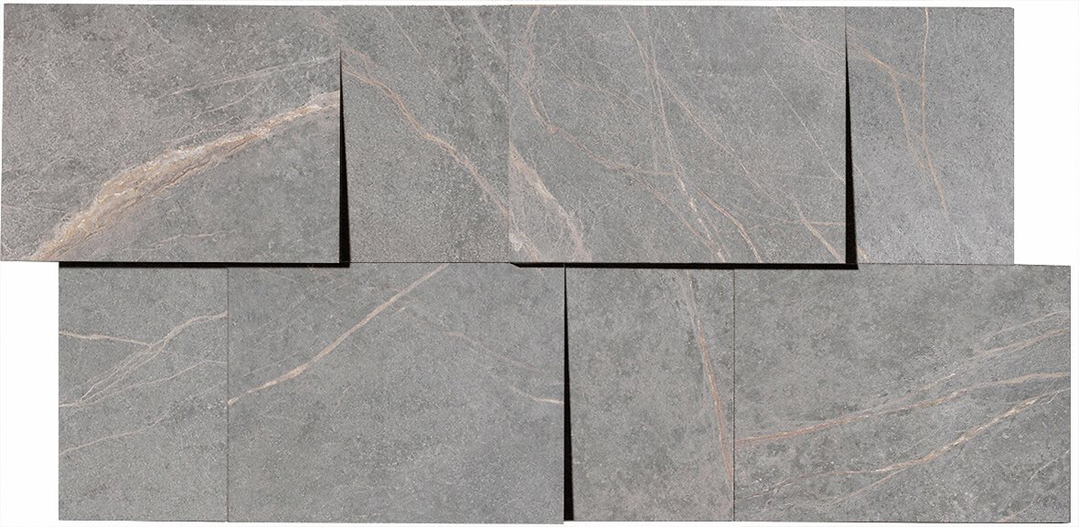 LPC Loimu 3D lasitettu porcelanato seinälaatta 03 harmaa tasapintainen matta vaalea harmaa kivi