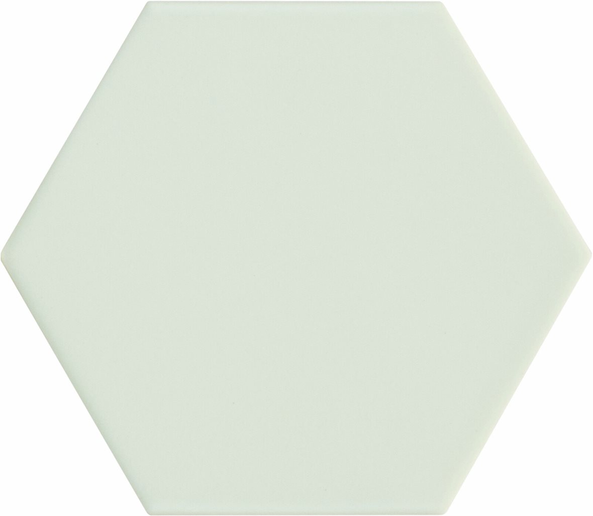 LPC Alfa lasitettu porcelanato seinälaatta lattialaatta ulkolaatta 10,1X11,6 04 minttu tasapintainen matta 6-kulmainen vaalea vihreä vivahteikas