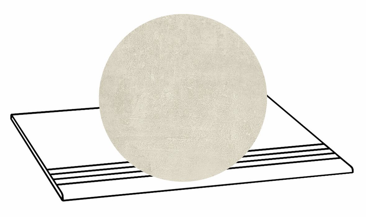 LPC Stage M STG lasittamaton porraslaatta liukuesteuralla 30X60 12 puuteri tasapintainen silotettu matta R09 vaalea beige betoni