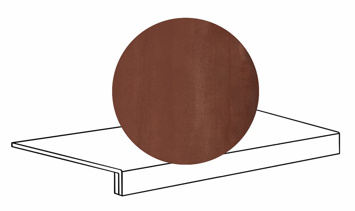 LPC Stage M STG lasittamaton porraslaatta reunalla 33X60 11 kupari tasapintainen matta R10 keskitumma oranssi betoni