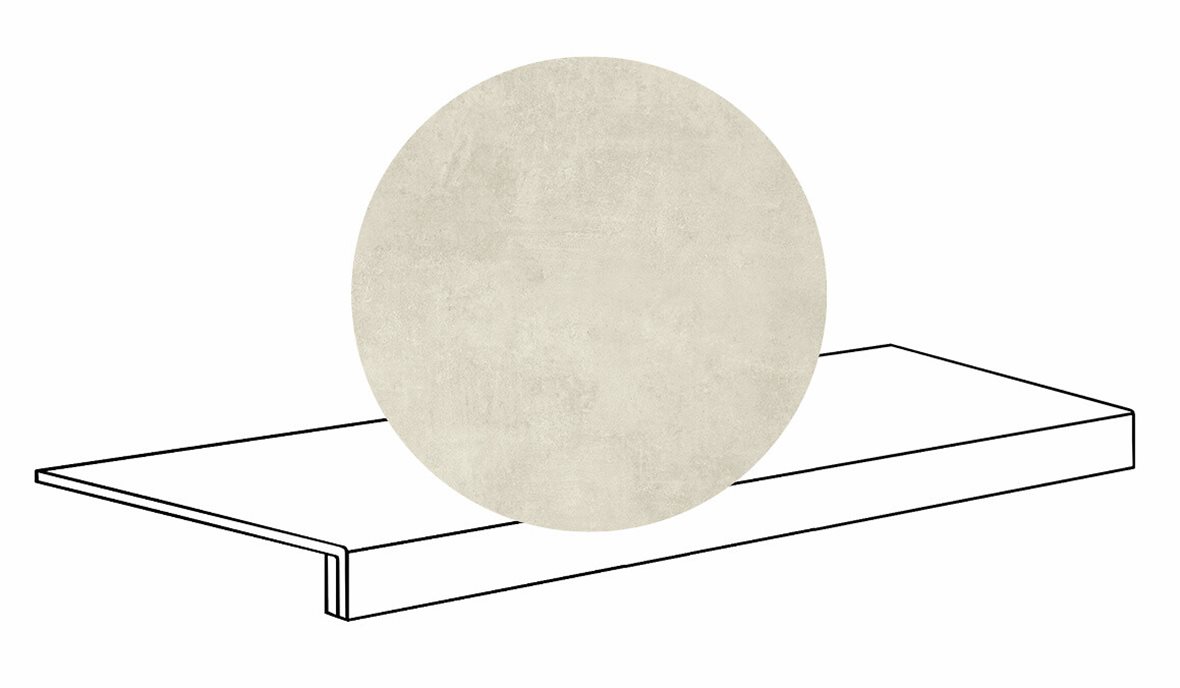 LPC Stage M STG lasittamaton porraslaatta reunalla 33X120 12 puuteri tasapintainen silotettu matta vaalea beige betoni