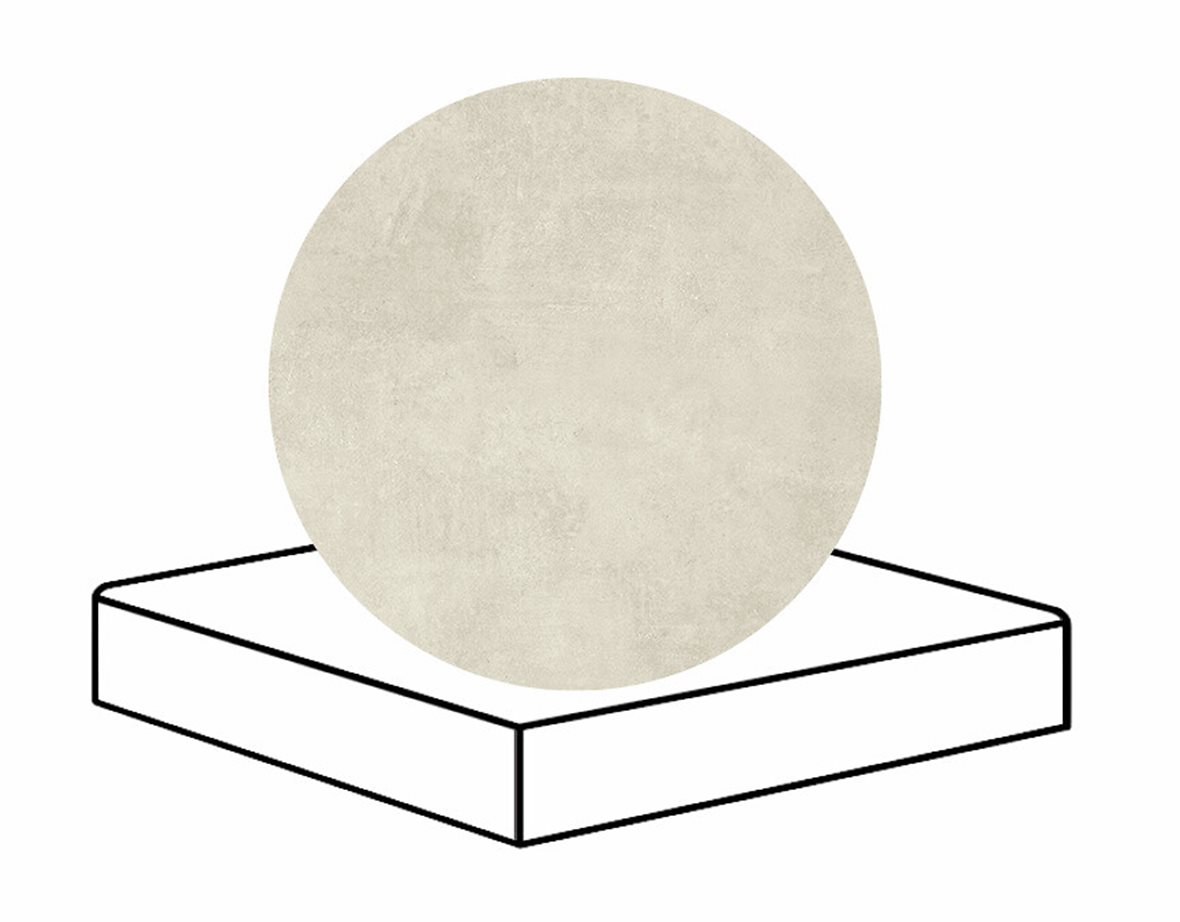 LPC Stage M STG lasittamaton porraslaatta reunalla kulmapala 33X33 12 puuteri tasapintainen matta R10 vaalea beige betoni