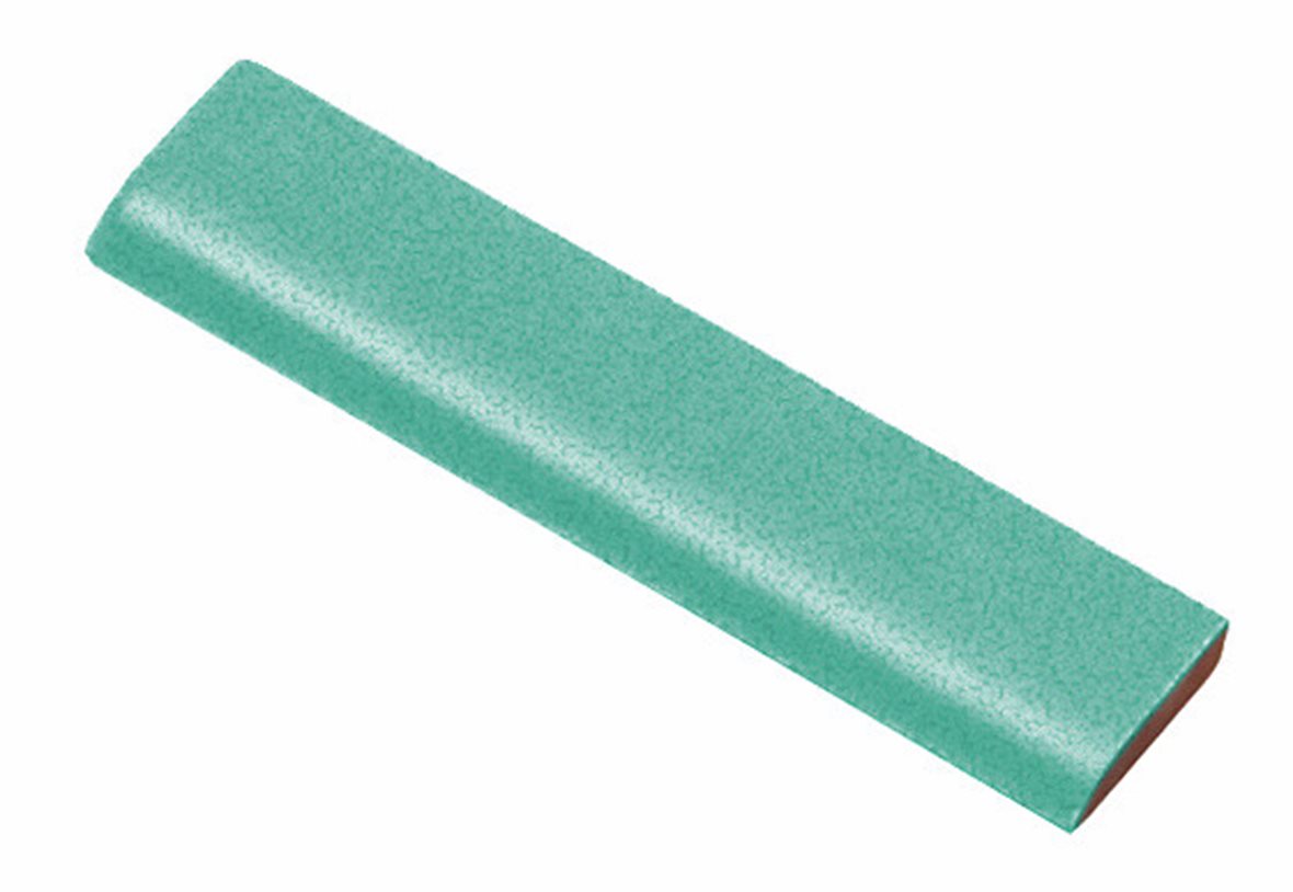 LPC Anthologia lasitettu holkkalista ulkokulma 2,5X10 7035 Glauca Tr Mos tasapintainen kiiltävä keskitumma turkoosi vivahteikas