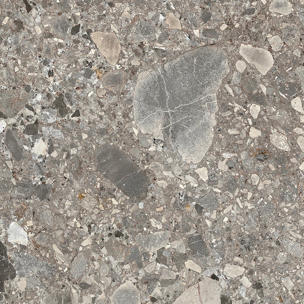 LPC Nordik NDK lasittamaton porcelanato seinälaatta lattialaatta ulkolaatta 60X60 R05 hiekka karhennettu matta keskitumma harmaa kivi