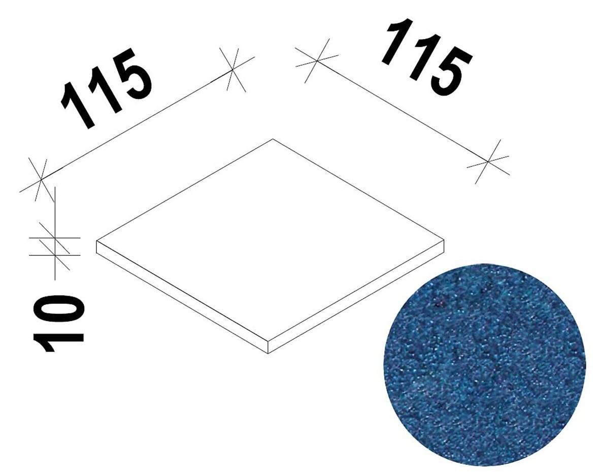LPC Grip Star Soft I märkäpuriste lasitettu klinkkeri lattialaatta ulkolaatta 11,5x11,5 Atlantic Blue 1200 / 35137 karhennettu matta R12C tumma sinine
