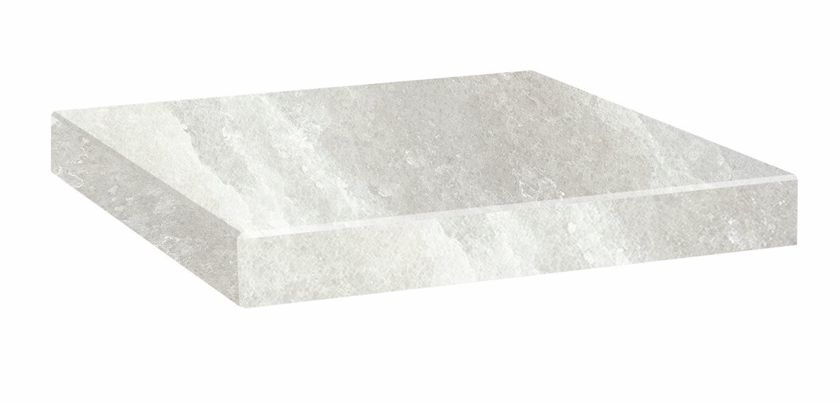 LPC Gloria lasitettu porraslaatta reunalla kulmapala 33X33 05 Crystal tasapintainen kiillotettu vaalea beige marmori