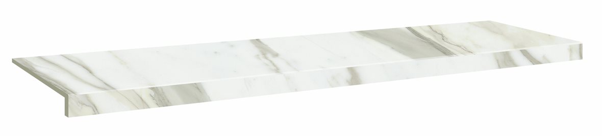 LPC Gloria lasitettu porraslaatta reunalla 33X120 02 Calacatta Gold tasapintainen kiillotettu vaalea valkoinen marmori