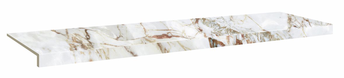 LPC Gloria lasitettu porraslaatta reunalla 33X120 03 Arabesco Gold tasapintainen kiillotettu vaalea valkoinen marmori