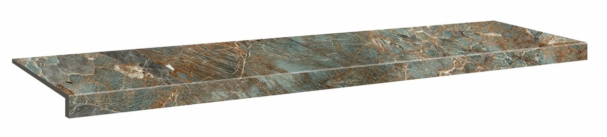 LPC Gloria lasitettu porraslaatta reunalla 33X120 07L Green River tasapintainen kiillotettu keskitumma vihreä marmori