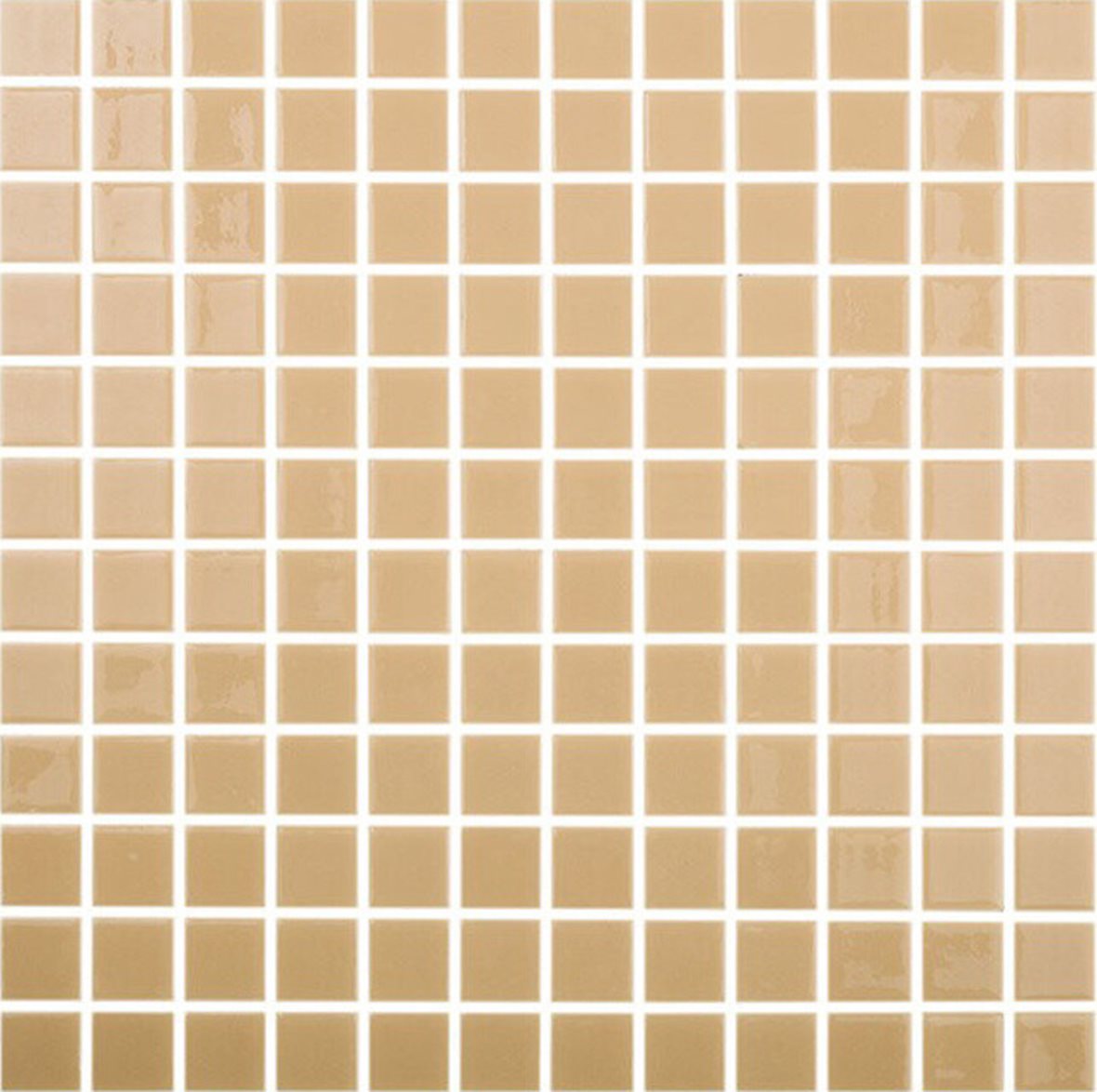 LPC Colors Liso lasilaatta mosaiikki seinälaatta 2,5X2,5 Beige 101 tasapintainen kiiltävä vaalea beige