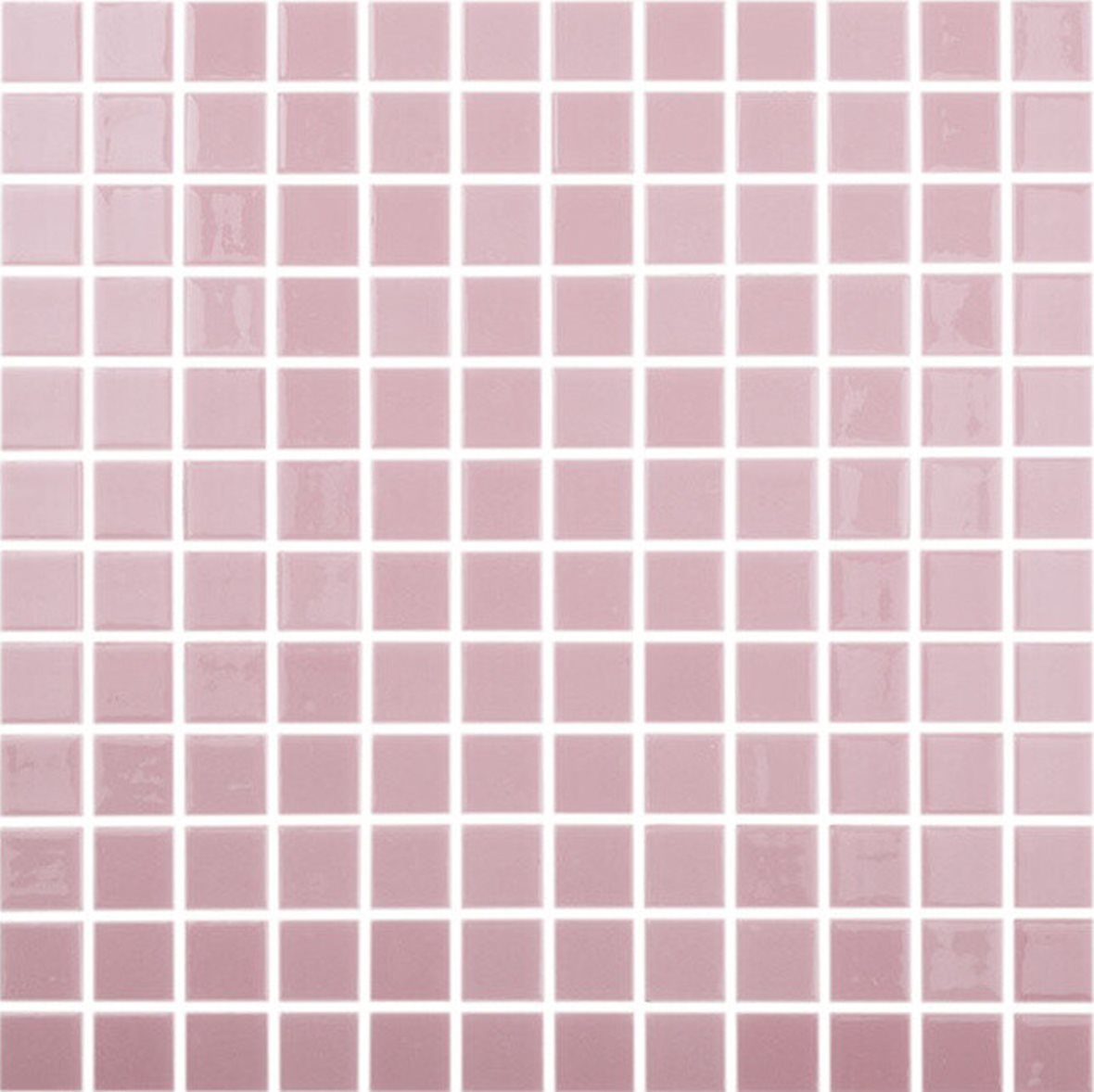 LPC Colors Liso lasilaatta mosaiikki seinälaatta 2,5X2,5 Rosa 105 tasapintainen kiiltävä vaalea punainen
