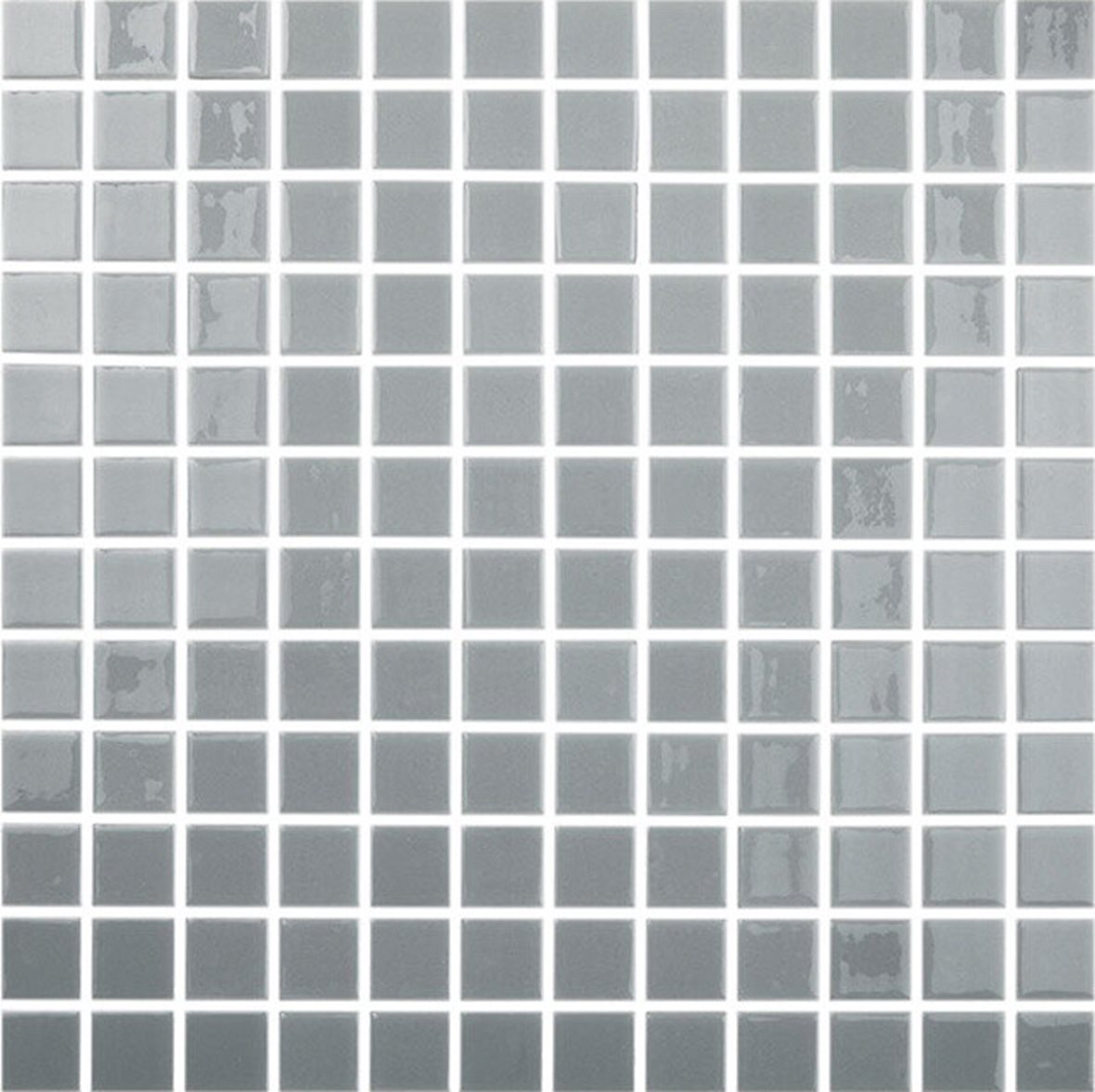 LPC Colors Liso lasilaatta mosaiikki seinälaatta 2,5X2,5 Gris 108 tasapintainen kiiltävä keskitumma harmaa