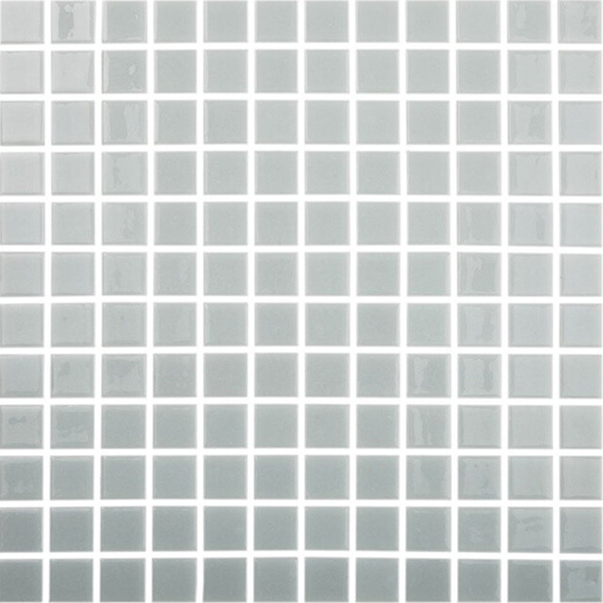 LPC Colors Liso lasilaatta mosaiikki seinälaatta 2,5X2,5 Gris Claro 109 tasapintainen kiiltävä vaalea harmaa