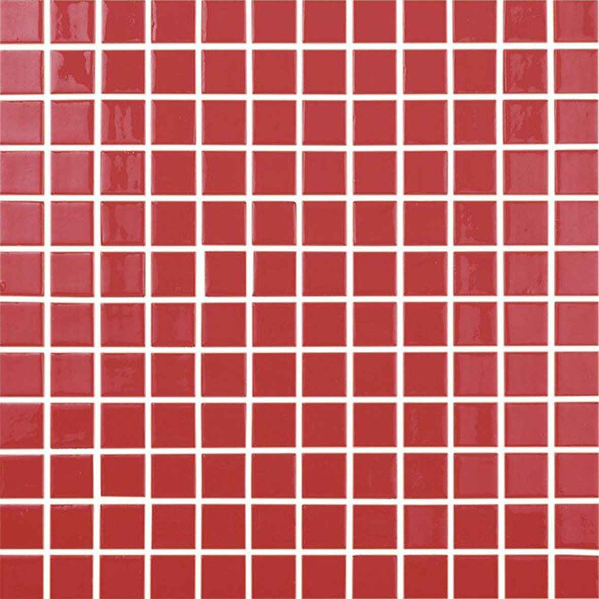 LPC Colors Liso lasilaatta mosaiikki seinälaatta 2,5X2,5 Rojo 808 tasapintainen kiiltävä keskitumma punainen