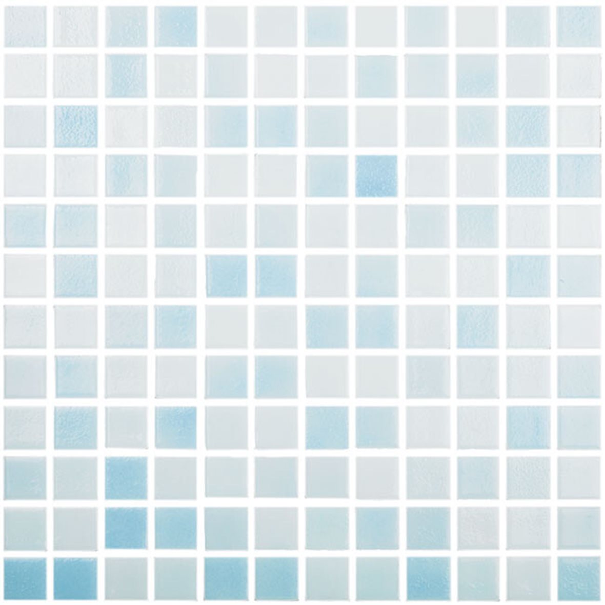 LPC Colors Niebla lasilaatta mosaiikki lattialaatta 2,5x2,5 Niza 111 karhennettu matta 31,5x31,5 vaalea vihreä