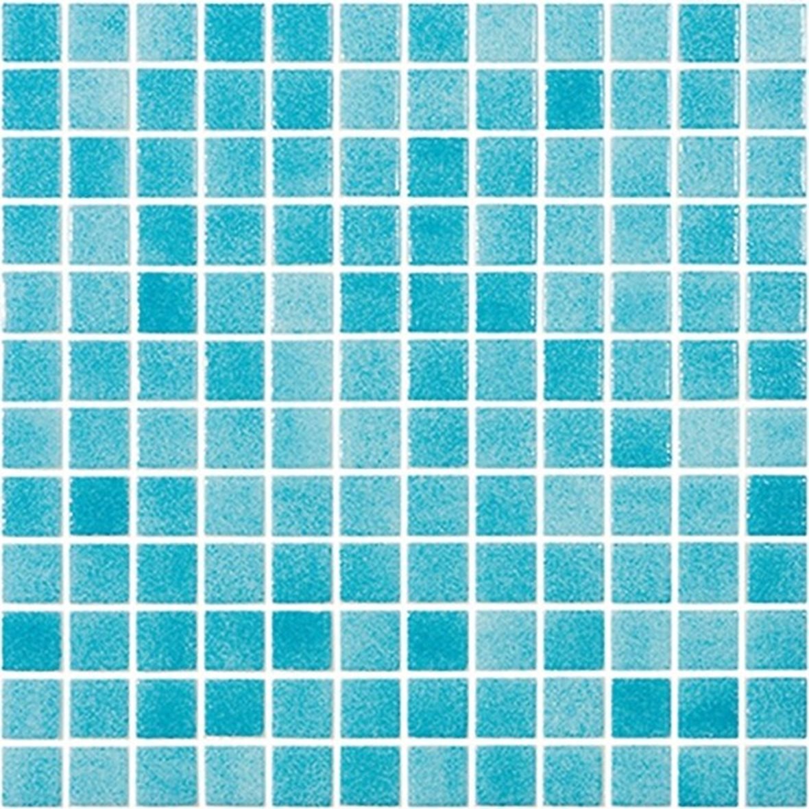 LPC Colors Niebla lasilaatta mosaiikki lattialaatta 2,5X2,5 Azul Intenso 3007 karhennettu matta vaalea sininen