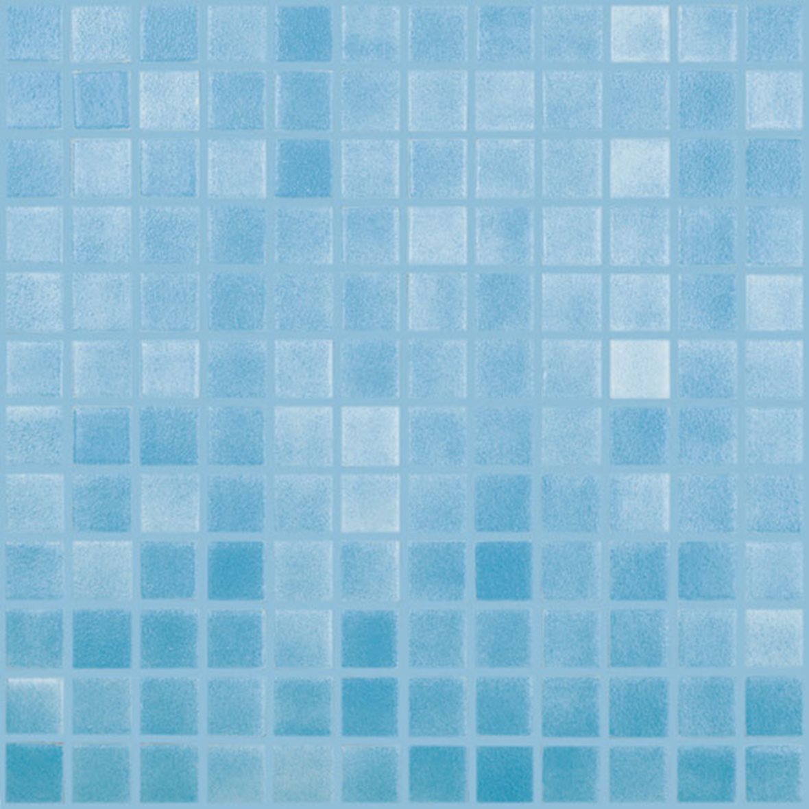 LPC Colors Niebla lasilaatta mosaiikki lattialaatta 2,5x2,5 Azul Turquesa 501 karhennettu matta 31,5x31,5 vaalea turkoosi