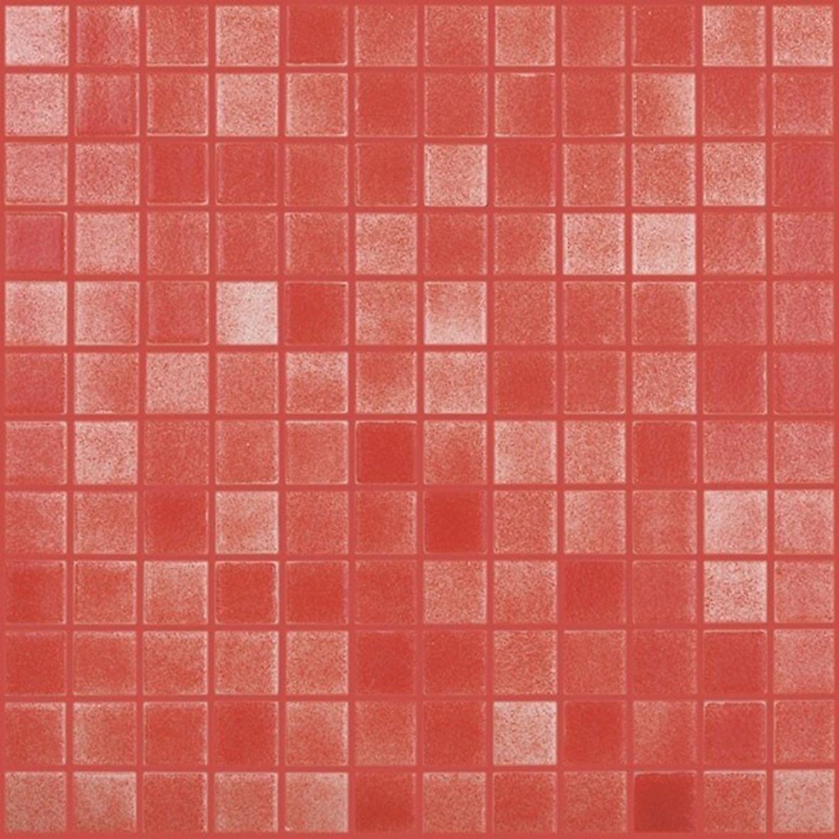 LPC Colors Niebla lasilaatta mosaiikki lattialaatta 2,5X2,5 Rojo 805 karhennettu matta keskitumma punainen
