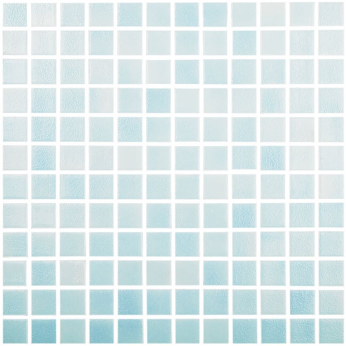 LPC Colors Niebla lasilaatta mosaiikki seinälaatta 2,5X2,5 Azul Niza 510 tasapintainen kiiltävä vaalea turkoosi
