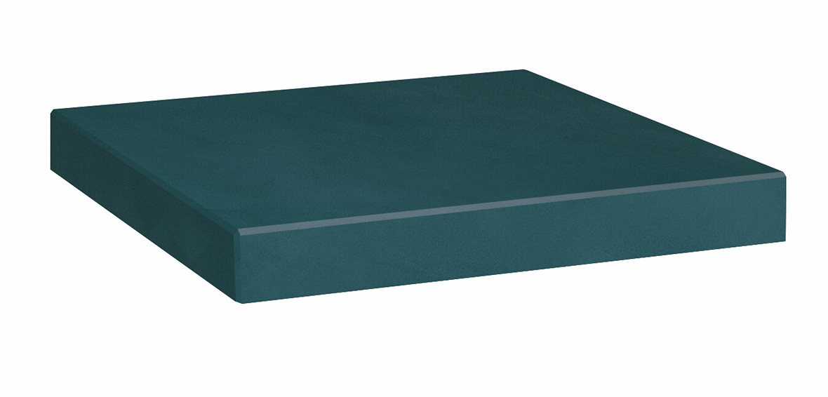 LPC Milan lasittamaton porraslaatta reunalla kulmapala 33X33 08 petrooli tasapintainen silotettu matta tumma sininen betoni