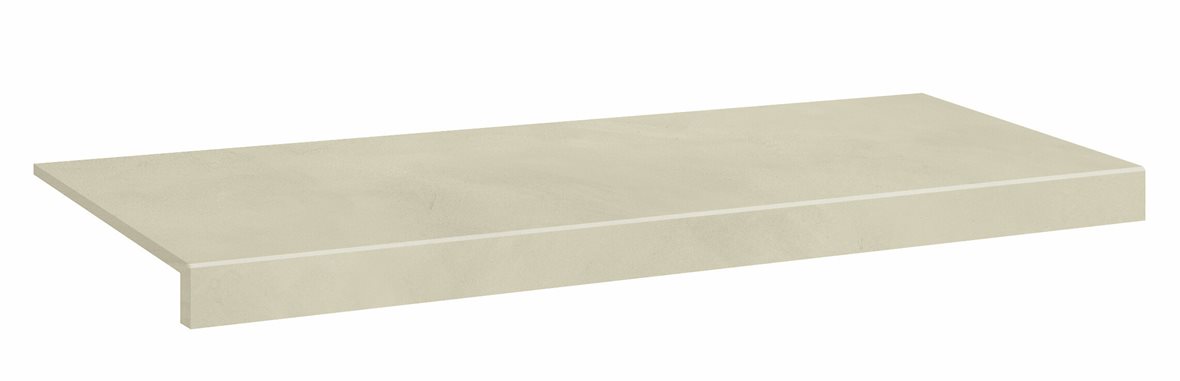 LPC Milan lasittamaton porraslaatta reunalla 33X80 06 hiekka tasapintainen silotettu matta vaalea beige betoni