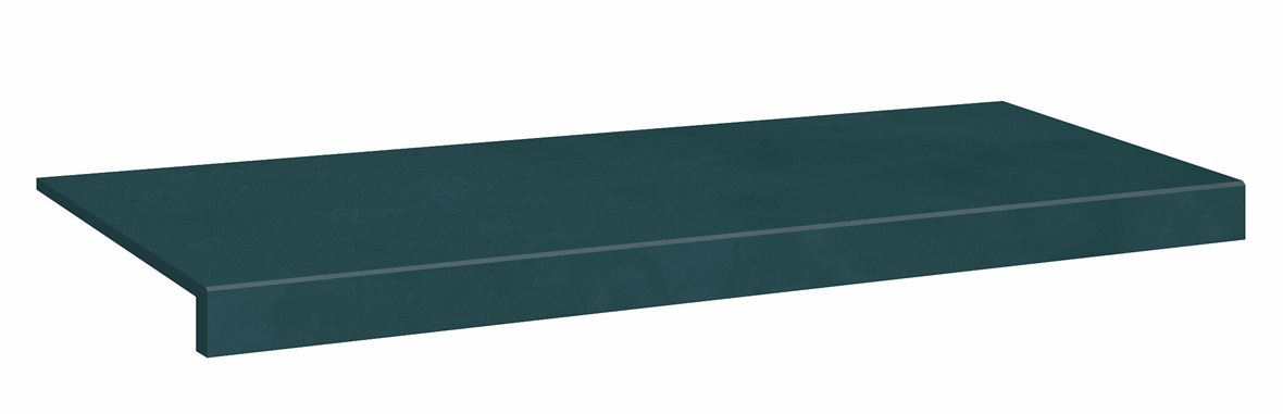 LPC Milan lasittamaton porraslaatta reunalla 33X80 08 petrooli tasapintainen silotettu matta tumma sininen betoni