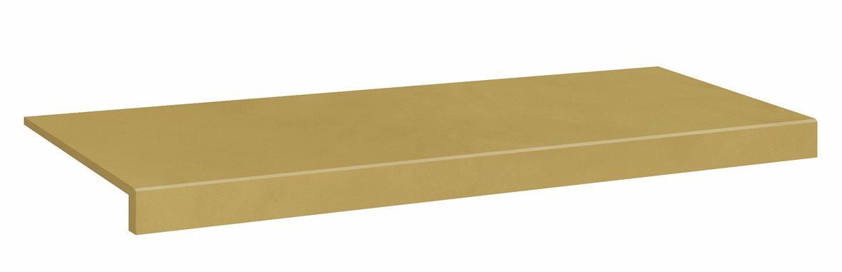 LPC Milan lasittamaton porraslaatta reunalla 33X80 09 ocra tasapintainen silotettu matta keskitumma keltainen betoni