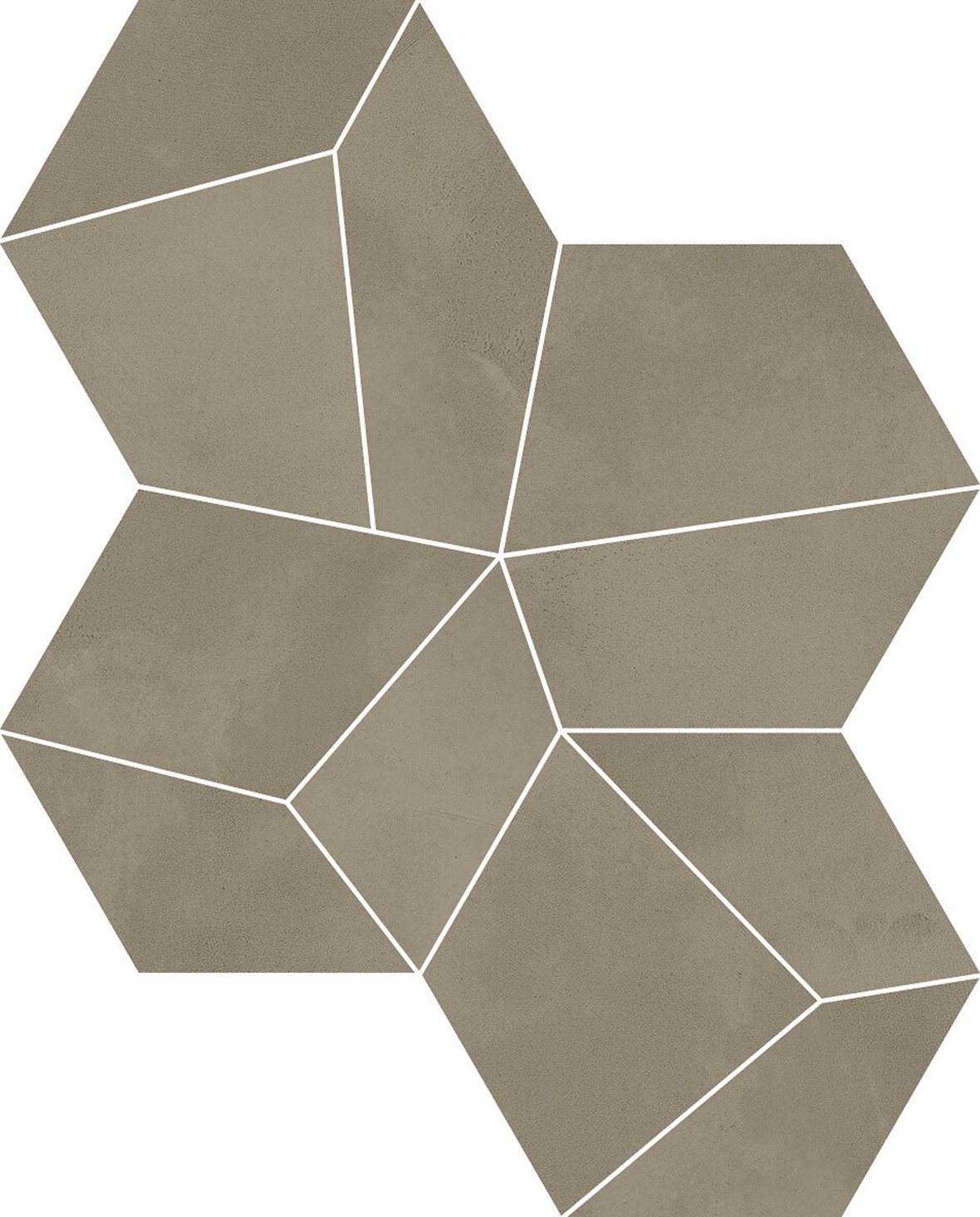 LPC Milan lasittamaton porcelanato mosaiikki seinälaatta lattialaatta 07 savu tasapintainen silotettu matta keskitumma ruskea betoni