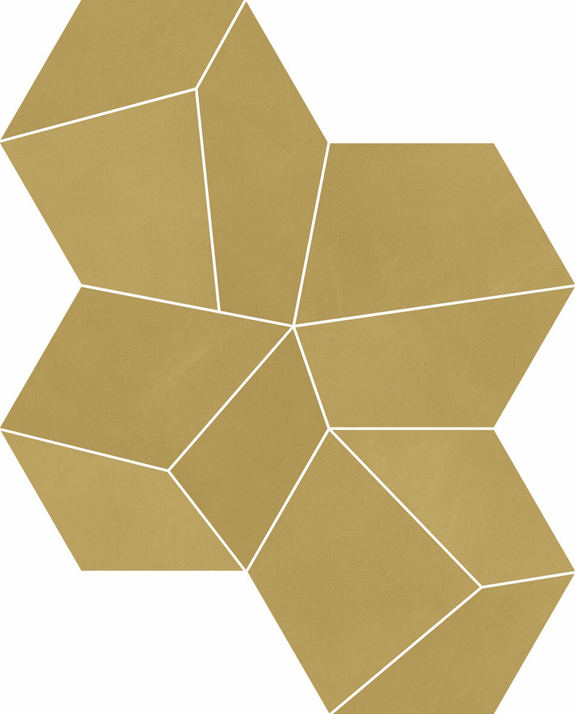 LPC Milan lasittamaton porcelanato mosaiikki seinälaatta lattialaatta 09 ocra tasapintainen silotettu matta keskitumma keltainen betoni