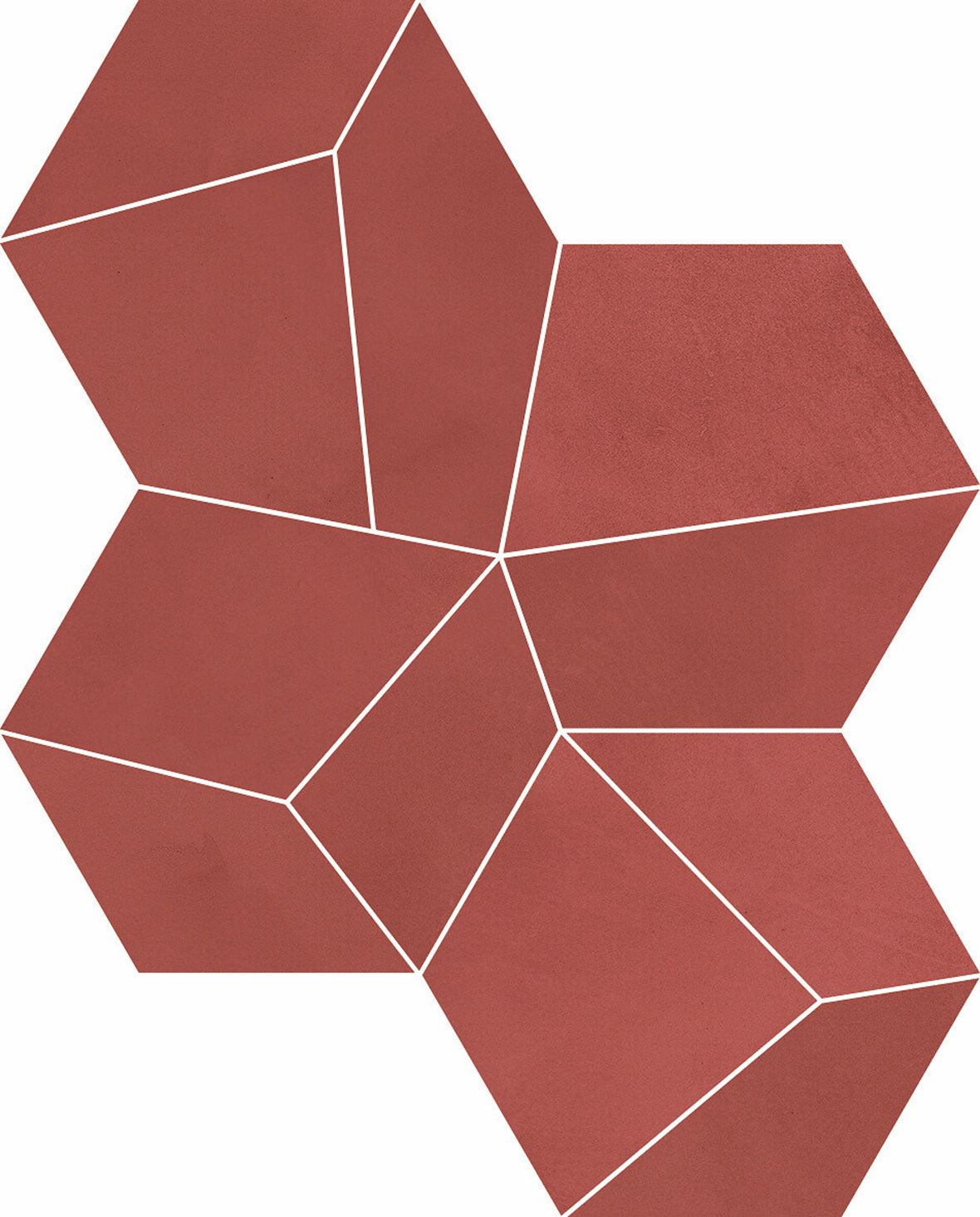 LPC Milan lasittamaton porcelanato mosaiikki seinälaatta lattialaatta 10 cotto tasapintainen silotettu matta keskitumma punainen betoni