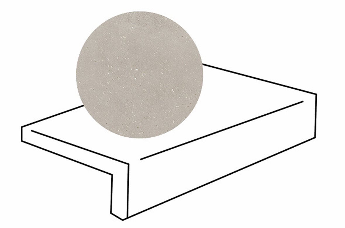 LPC Modul lasitettu porraslaatta reunalla 20X60 03 kalkki tasapintainen matta vaalea beige betoni