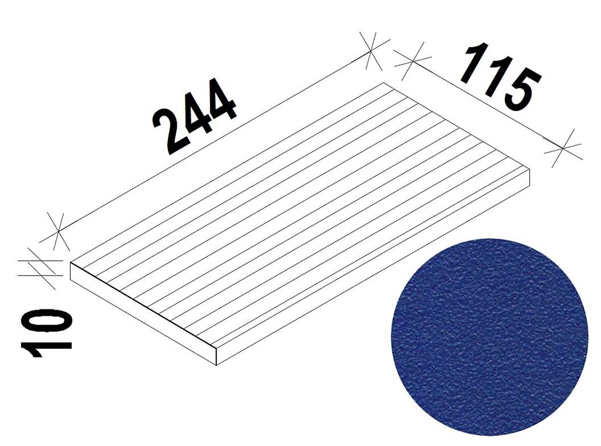 LPC Combi Color II märkäpuriste lasitettu klinkkeri lattialaatta 11,5x24,4 Atlantic Blue 313044 / 305136 uritettu matta tumma sininen