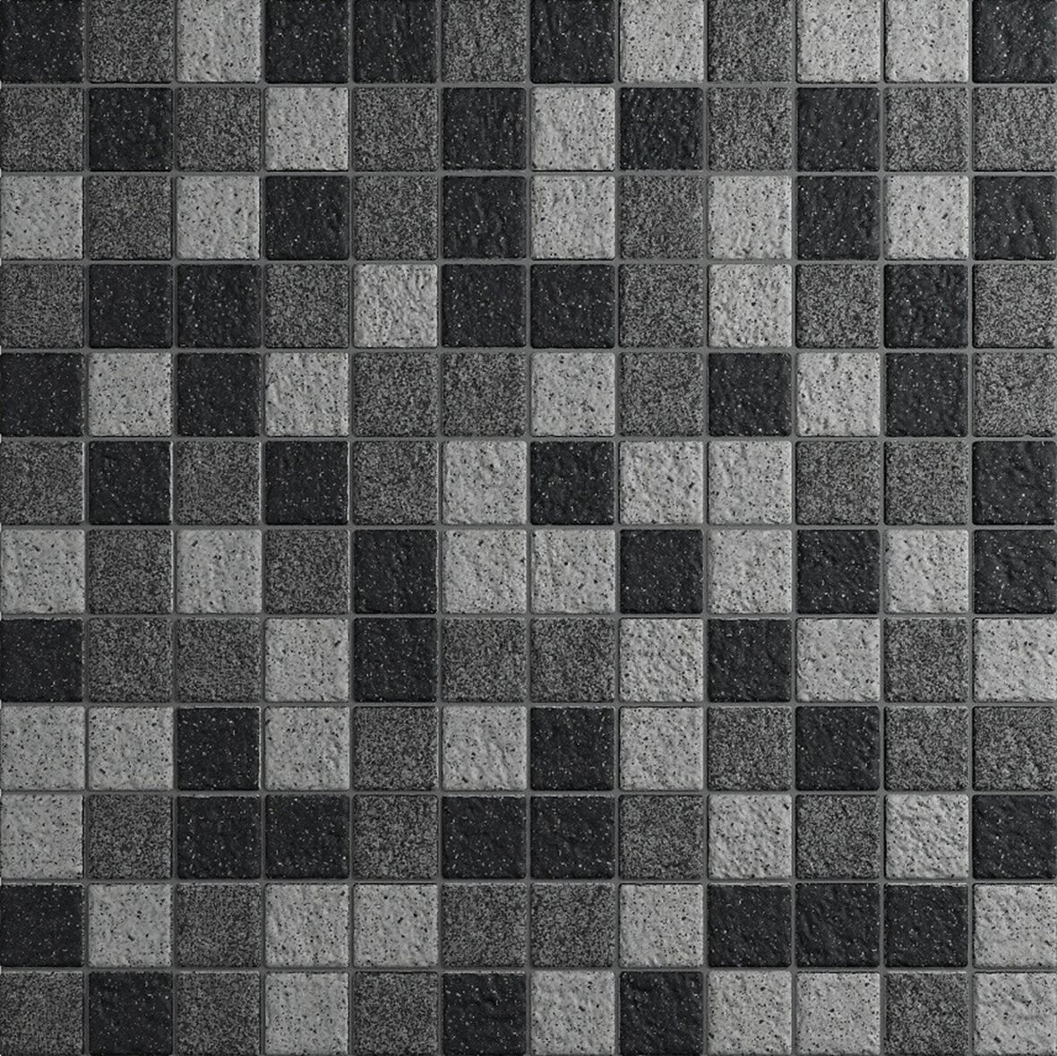 LPC Lapis lasitettu porcelanato mosaiikki seinälaatta lattialaatta ulkolaatta 2,5X2,5 XLAP701 strukturoitu matta antibakteerinen tumma harmaa kivi