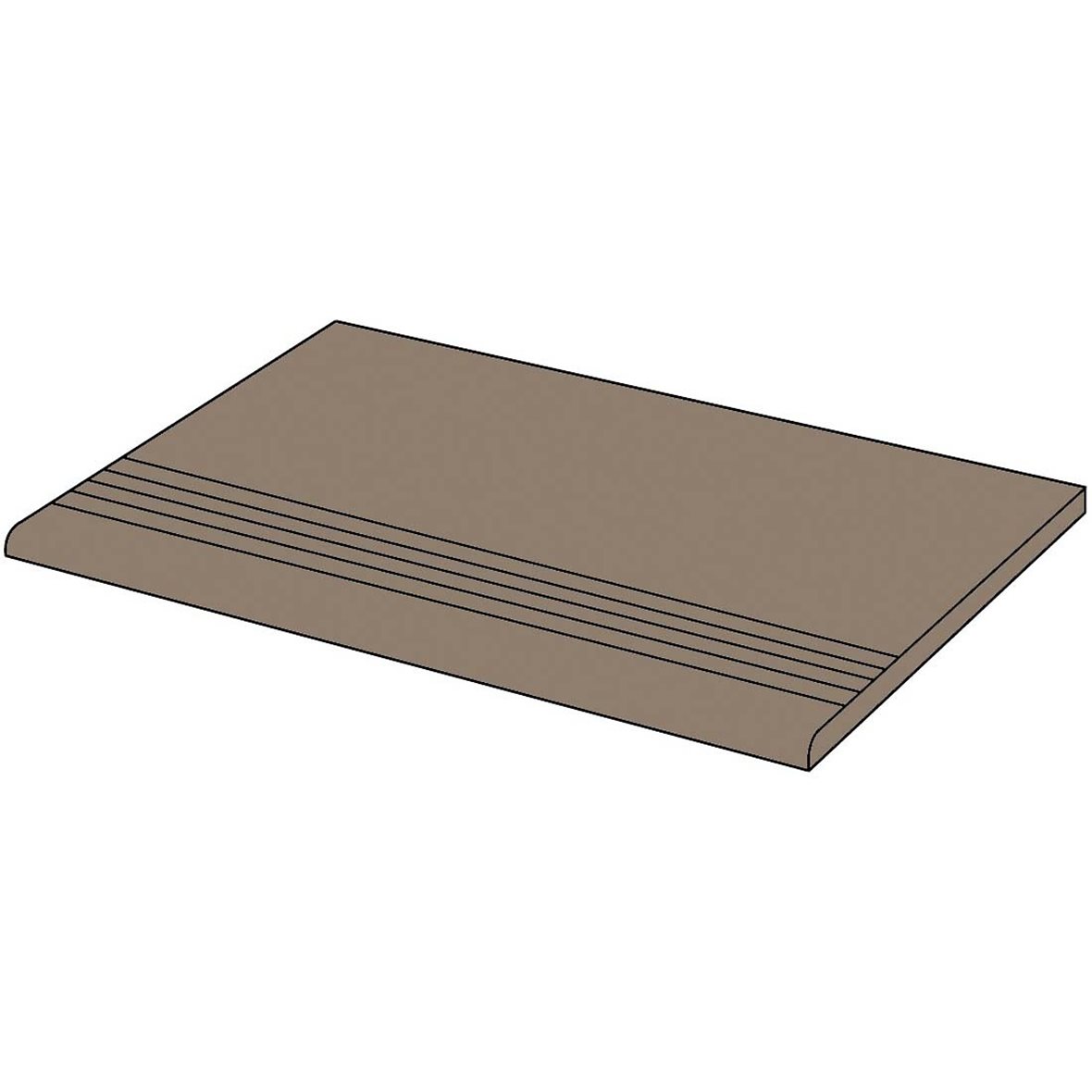 LPC P21 lasittamaton porraslaatta liukuesteuralla 29,7X59,7 Uni Moka PG276DP tasapintainen kiillotettu keskitumma ruskea yksivärinen