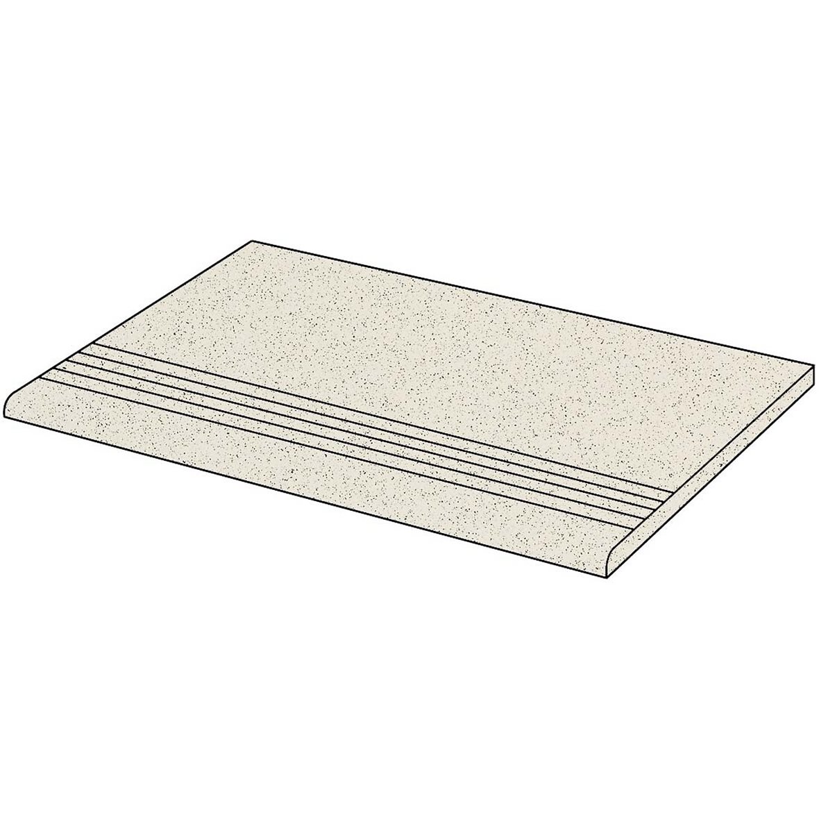 LPC P21 lasittamaton porraslaatta liukuesteuralla 29,7X59,7 Fino Gelo PGK685DRT tasapintainen matta vaalea beige pilkullinen