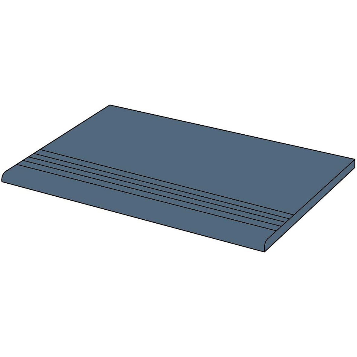 LPC P21 lasittamaton porraslaatta liukuesteuralla 29,7X59,7 Uni Naval PGK681DRT tasapintainen matta tumma sininen yksivärinen