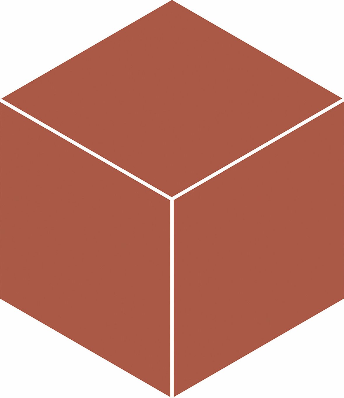 LPC P21 lasittamaton porcelanato seinälaatta lattialaatta Uni Roibos PGK21606 tasapintainen matta 6-kulmainen tumma punainen yksivärinen