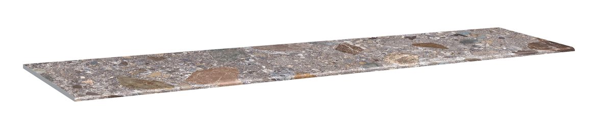 LPC Nordik NDK lasittamaton porraslaatta 33X120 08 moreeni tasapintainen matta keskitumma harmaa kivi