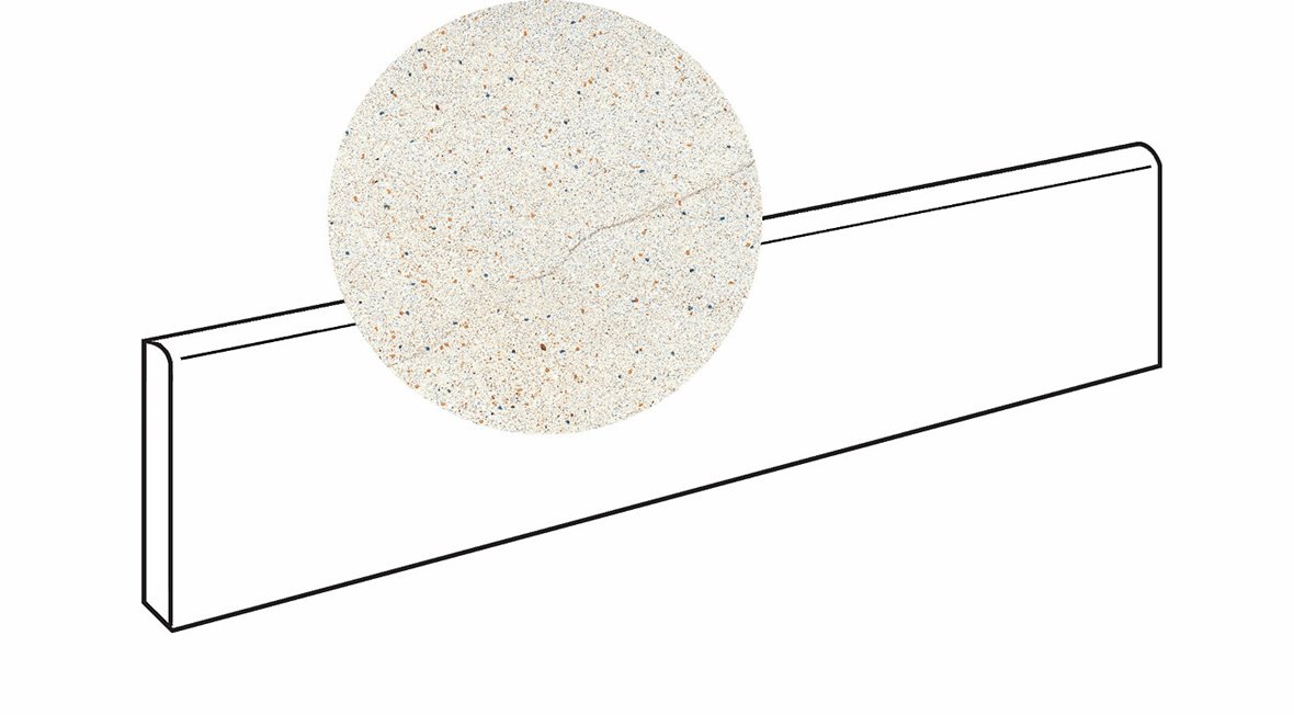 LPC Wales lasittamaton jalkalista 7X59,7 01 Luna tasapintainen matta tumma valkoinen kivi