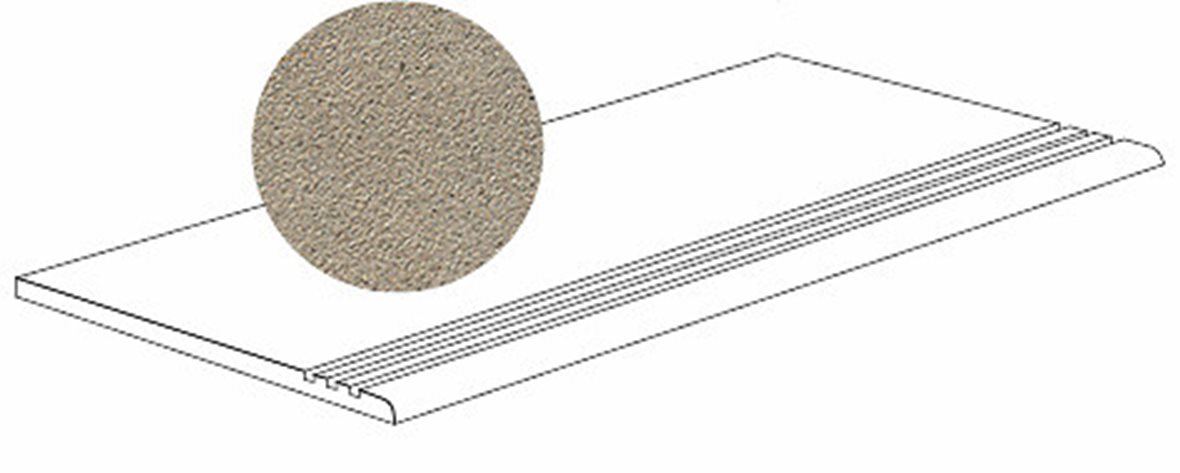 LPC Wales lasittamaton porraslaatta liukuesteuralla 29,7X59,7 B04 Sand hakattu matta vaalea ruskea kivi